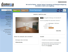 Tablet Screenshot of domega-immobilien.de